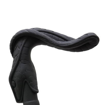 Luxury Walking Cane – Handmade Snake Head Cane with Rubberized Metal Handle