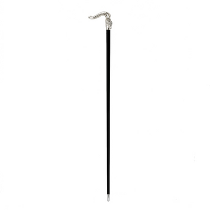 Luxury Snake Cane – Handmade Italian Walking Stick with Metal Snake Head Handle