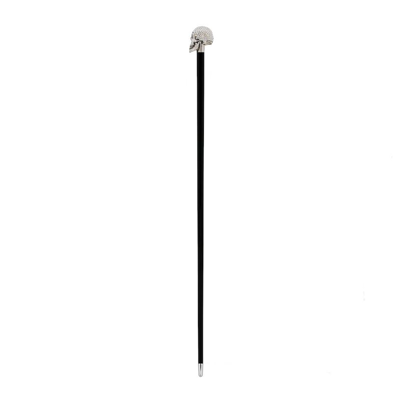 Swarovski Skull Cane – Luxury Handmade Italian Walking Cane with Crystal Handle