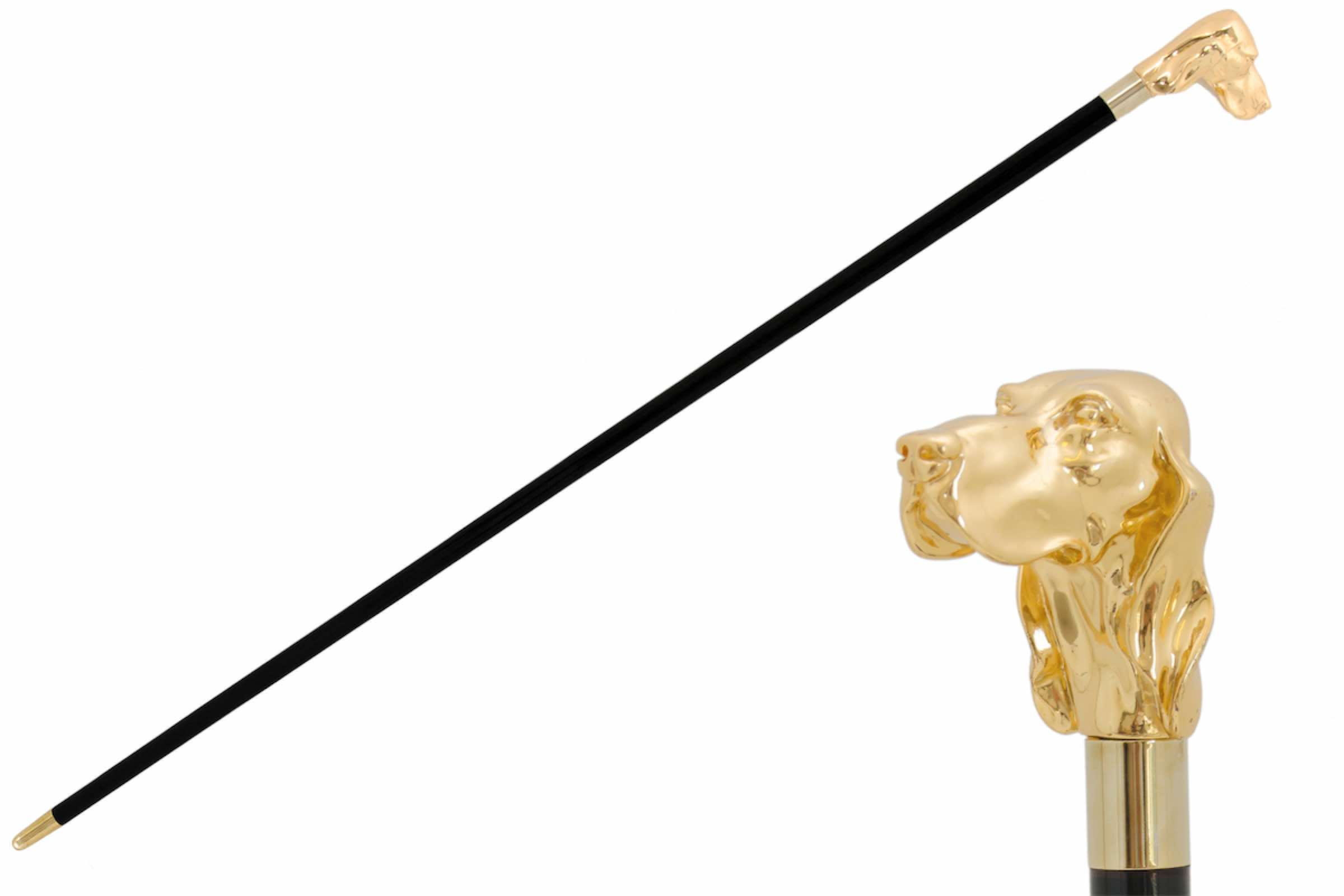 Luxury Walking Cane – Handmade Italian Designer Stick with Dog Head Handle