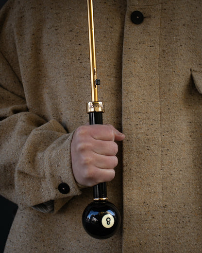billiard umbrella with 8 ball handle