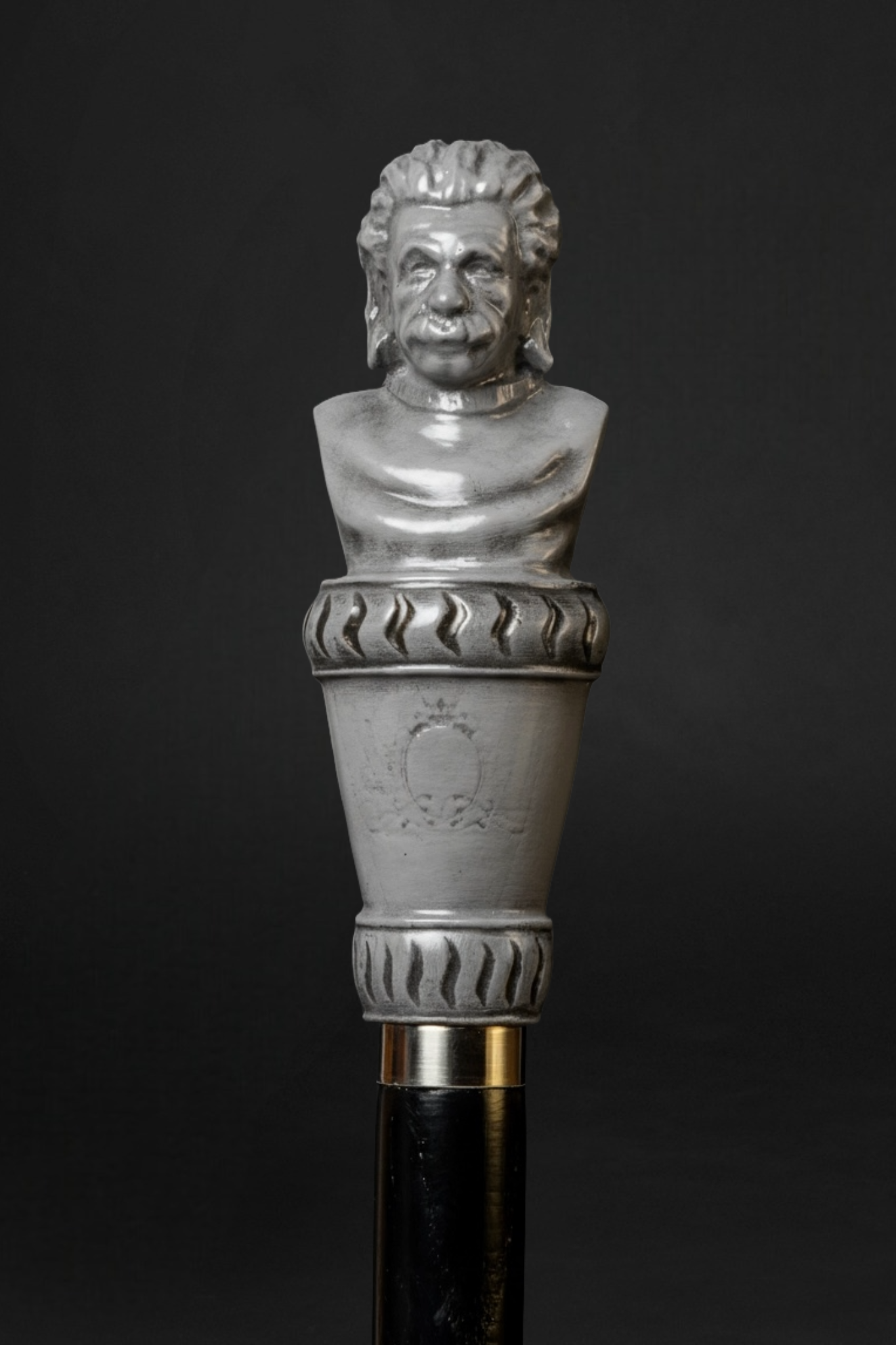 Postmodern Walking Cane – Handmade Ash Wood Sculptural Walking Stick with Ergonomic Grip