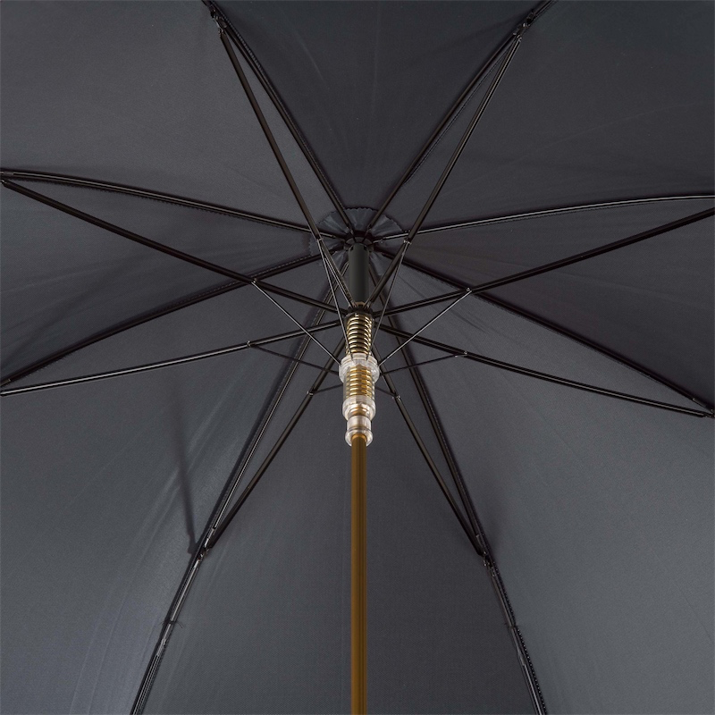 Swarovski® Jester Skull Umbrella by Ilmarchesato with crystal handle, featuring a unique design for men.