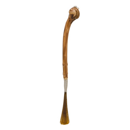 Chestnut Wood Shoehorn – Handmade Italian Shoe Horn Tool 54cm Long Handle