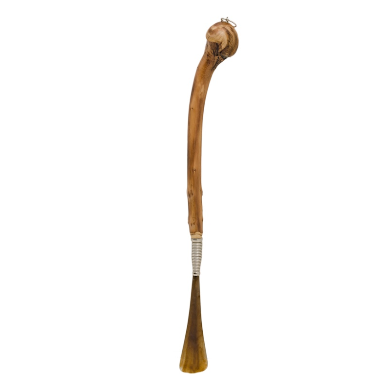 Chestnut Wood Shoehorn – Handmade Italian Shoe Horn Tool 54cm Long Handle