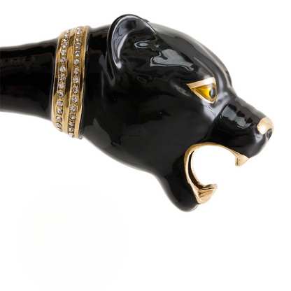 Black Panther Shoehorn – Handmade Italian Long Handled Shoe Horn With Enameled Brass Handle