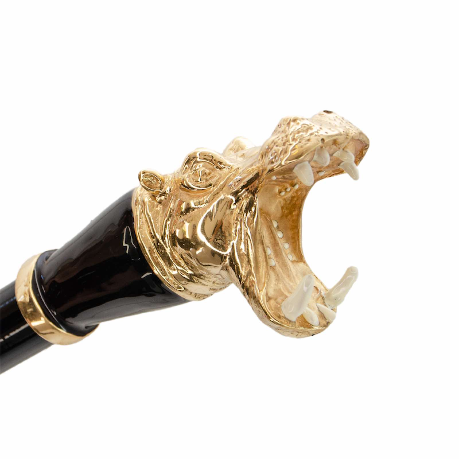 Designer Shoehorn With Hippopotamus Handle – Italian Handmade Long Handled Accessory