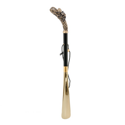 Luxury Shoehorn – Handmade Italian Swarovski Crystal Spider Handle | Elegant Wood Shaft