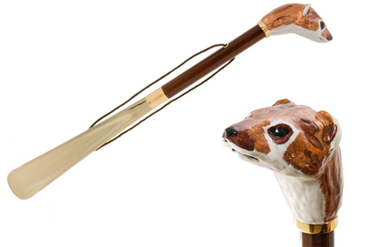 Enameled Brass Shoehorn – Long Handled Italian Handmade Shoe Horn Accessory