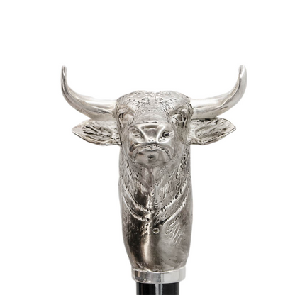 Brass Handle Shoehorn – Handmade Italian Bull Head Design, 50cm Long