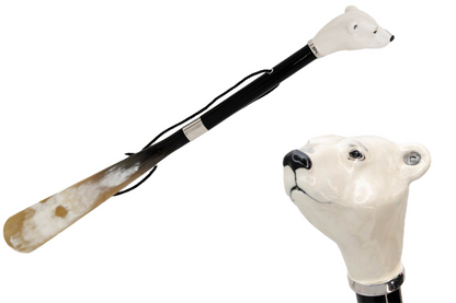 Polar Bear Shoehorn – Handmade Italian Luxury Shoe Horn With Enameled Brass Handle