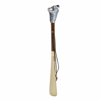 Italian Brass Shoehorn – Handcrafted Koala Handle, Wooden Shaft, Luxury Gift Box