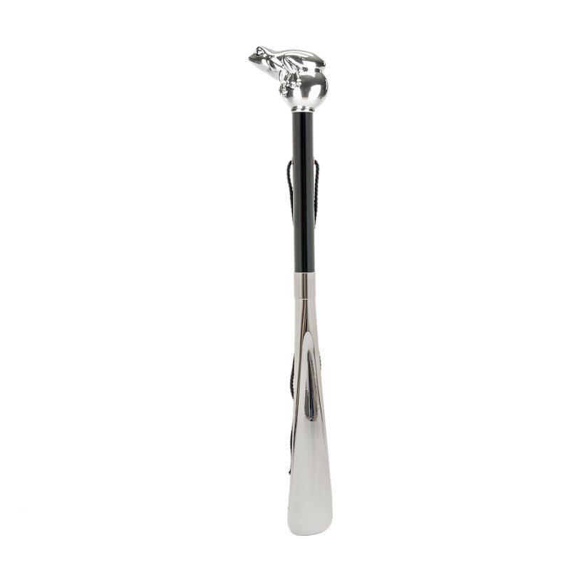 Silver Frog Shoehorn – Long Handled Handcrafted Italian Artisan Design