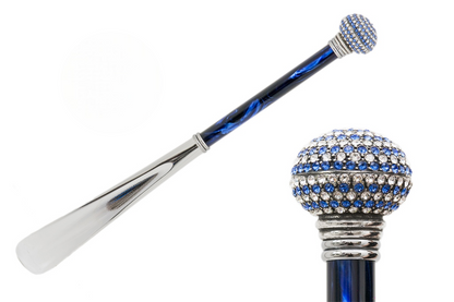 Swarovski Handle Shoehorn – Designer Bicolor Handmade Luxury Gift From Italy