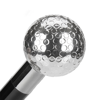 Silver Shoehorn – Long Handled Golf Ball Design with Wood Shaft | Gift Box Included