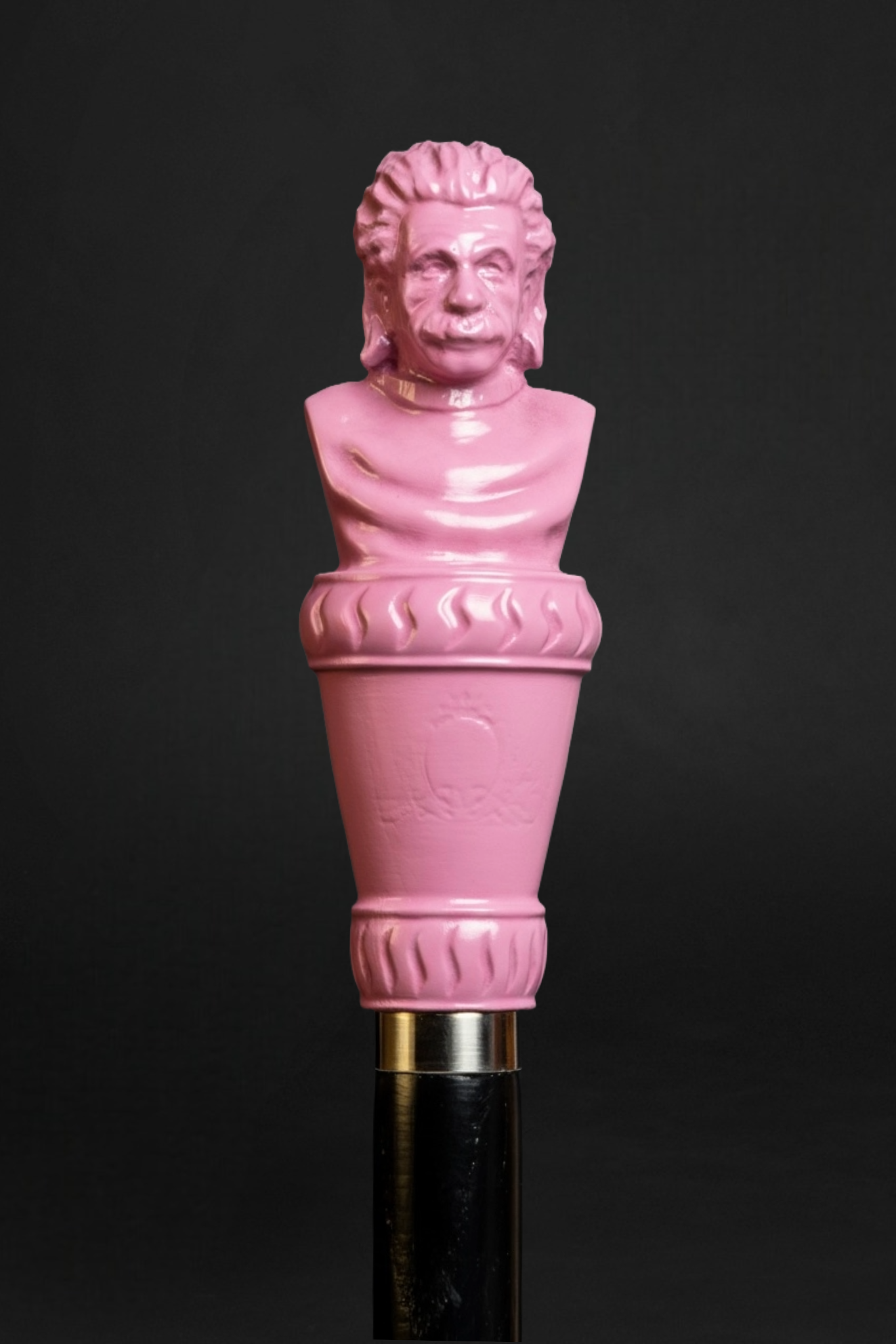 Postmodern Walking Cane – Handmade Ash Wood Sculptural Walking Stick with Ergonomic Grip