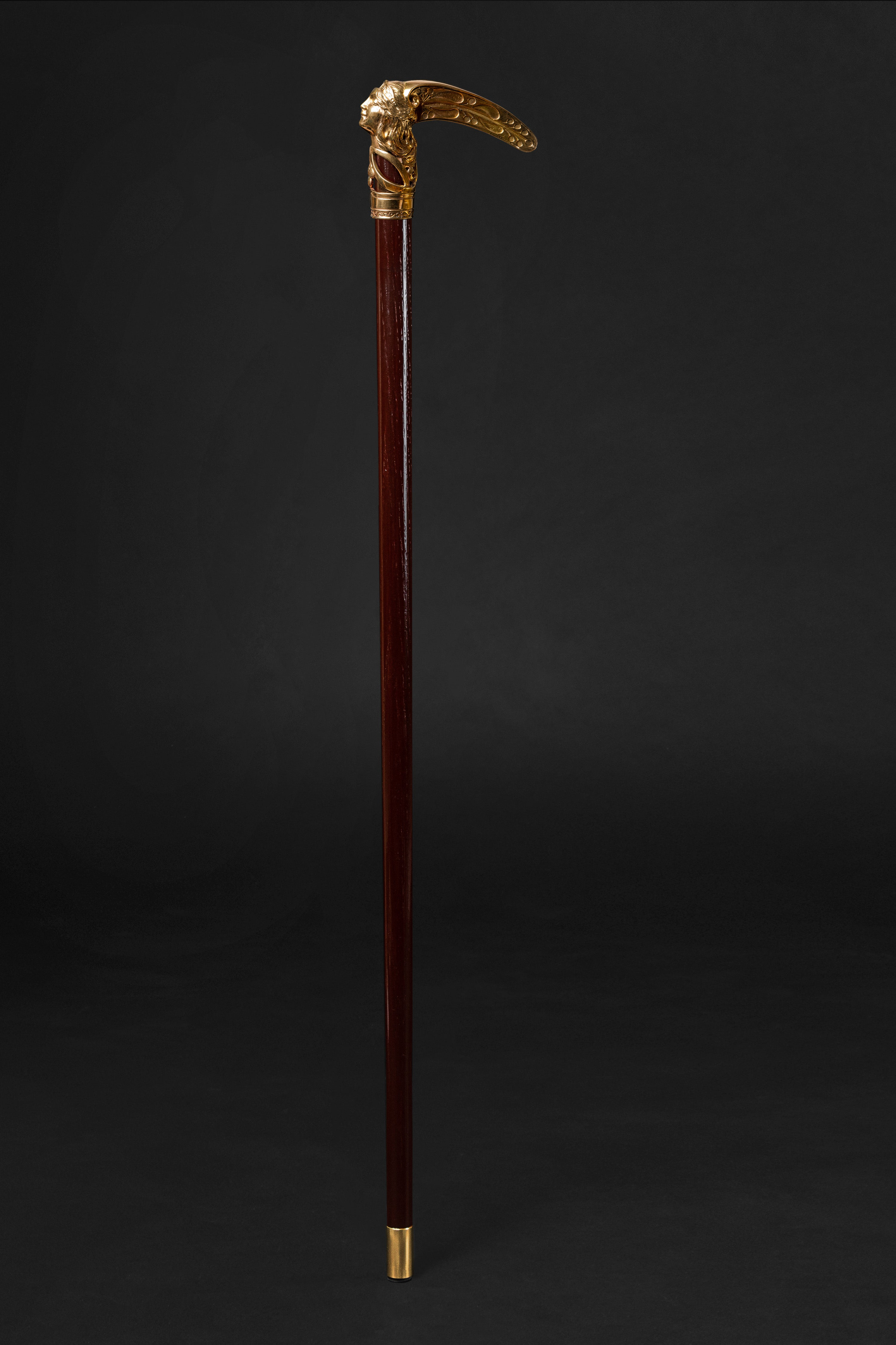 Elegant Art Nouveau Nature’s Queen walking cane by ARTWalkingSticks featuring intricate design and timeless craftsmanship.