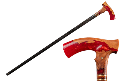 handmade art walking cane