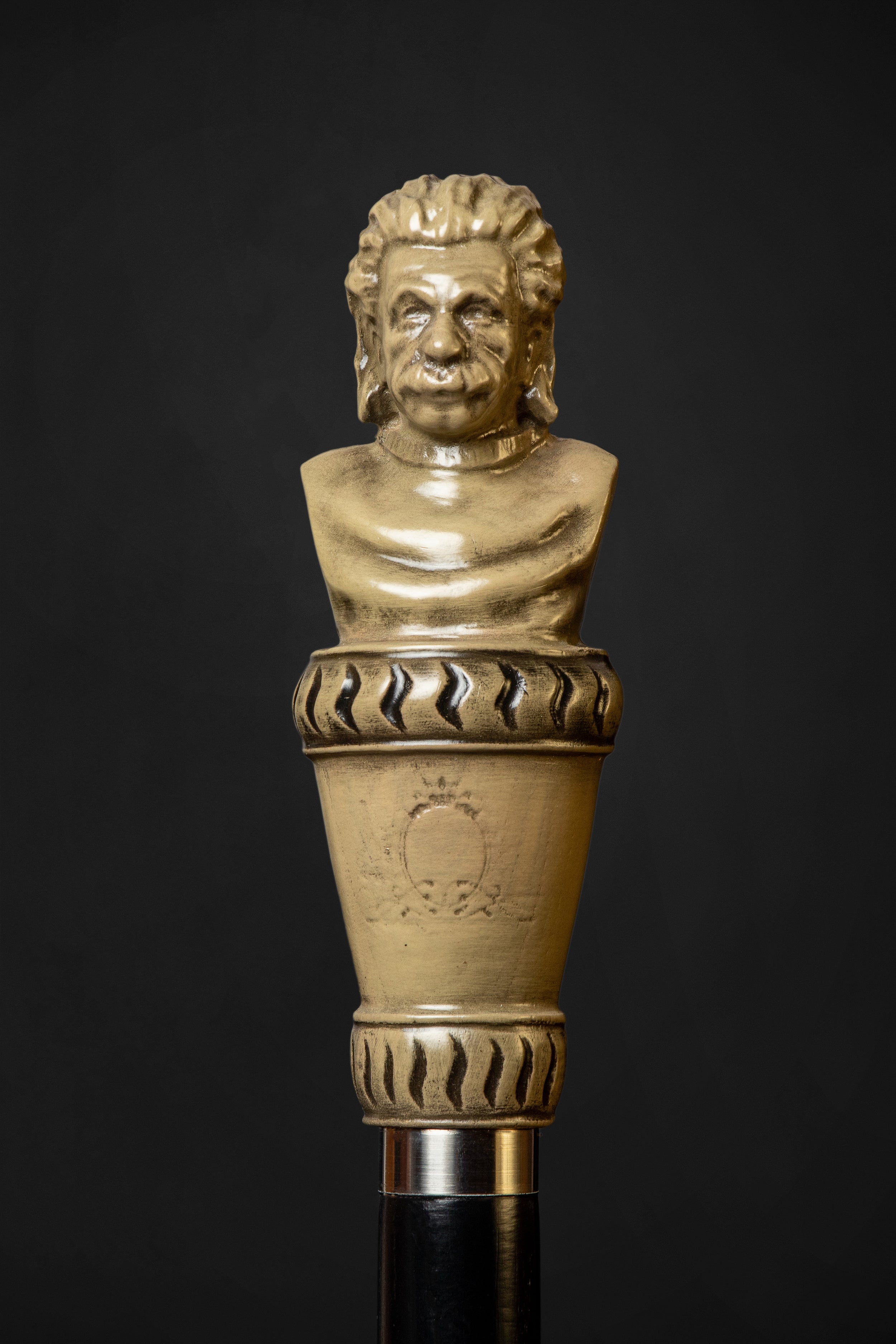 Postmodern Walking Cane – Handmade Ash Wood Sculptural Walking Stick with Ergonomic Grip