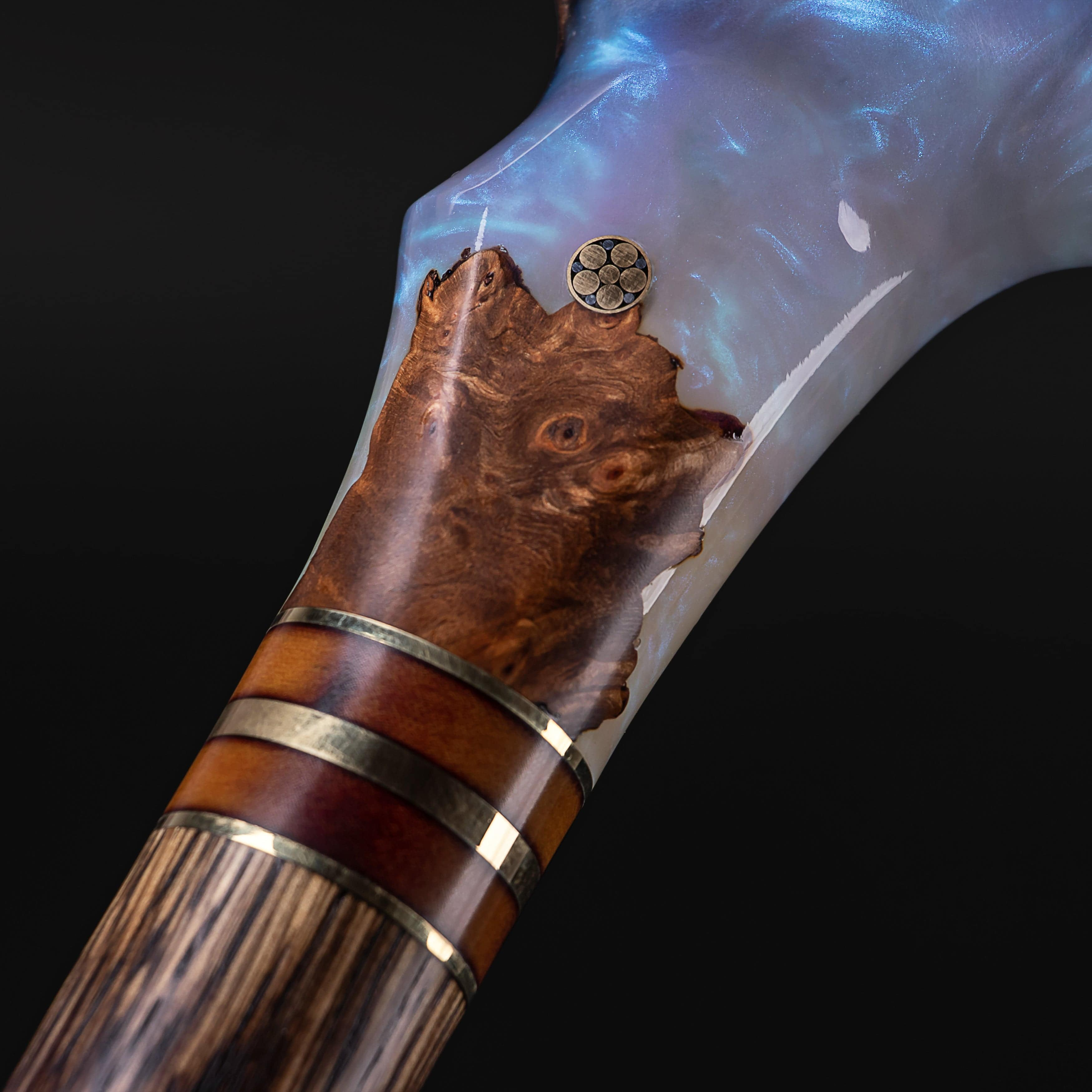 handmade walking cane with resin art