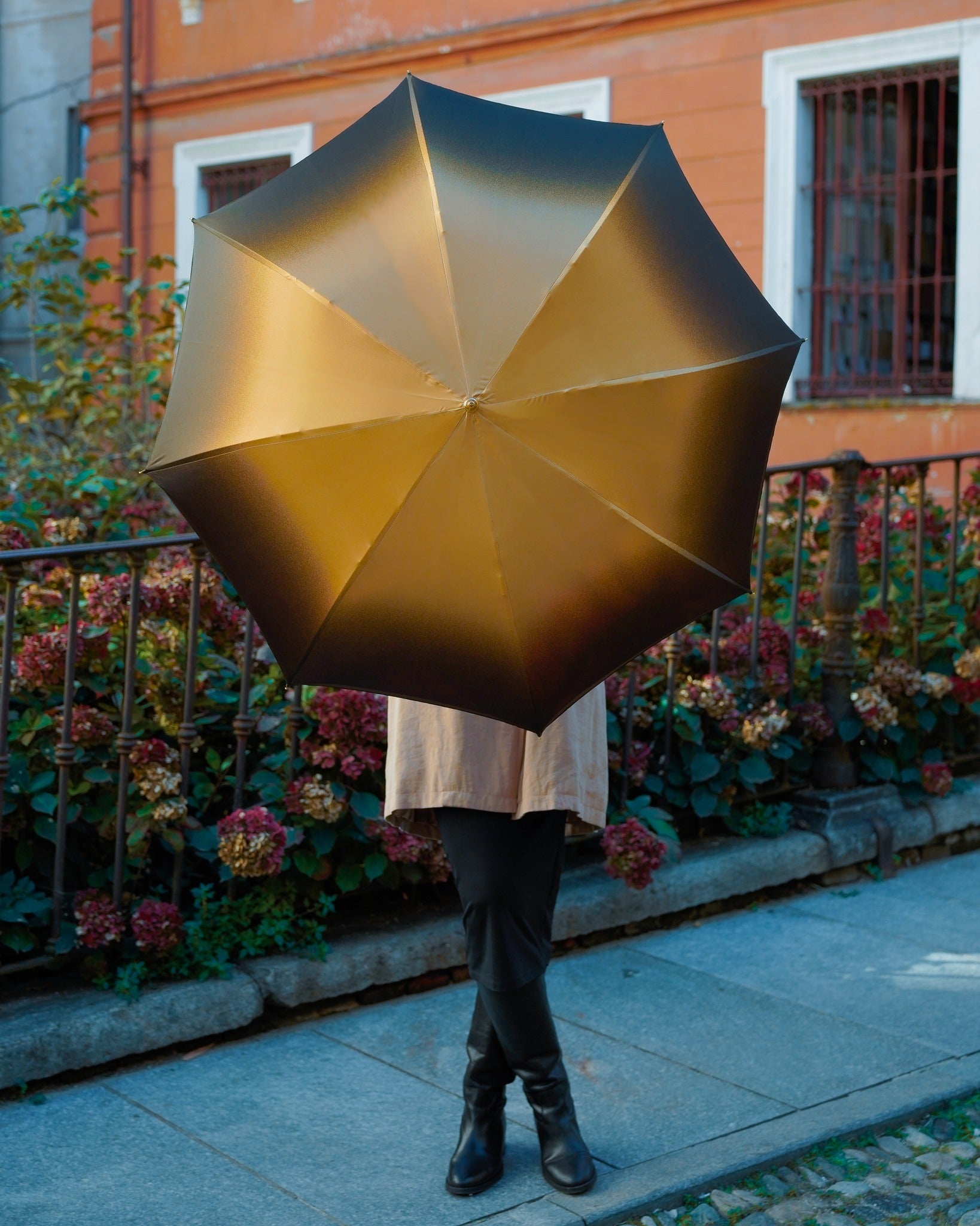 Colorful butterfly double canopy luxury rain umbrella for women with vibrant butterfly patterns and sturdy design.