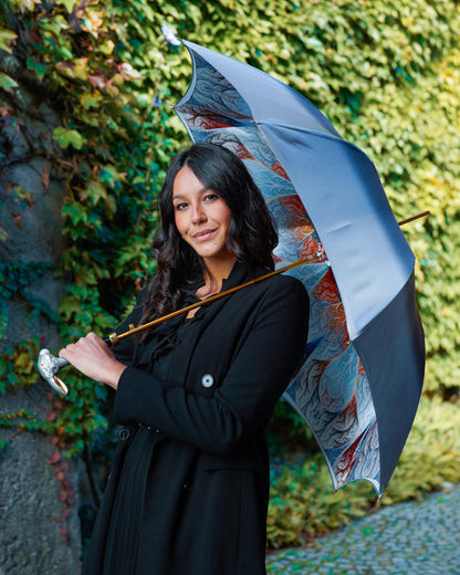 Exclusive Rabbit Umbrella – Elegant Gradient Grey Luxury Design