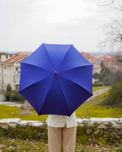 Handmade Italian Tree of Life umbrella with gold-plated handle, luxury rain protection, stylish rain umbrella by Ilmarchesato