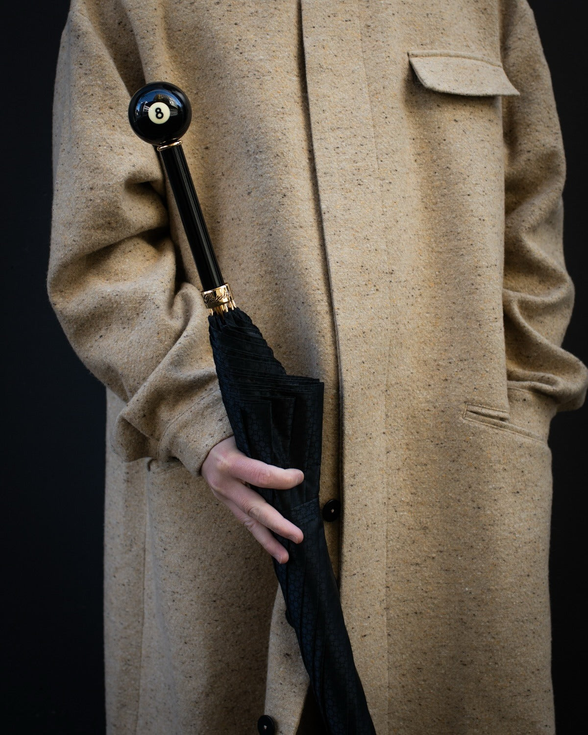 luxury umbrella with 8 ball handle