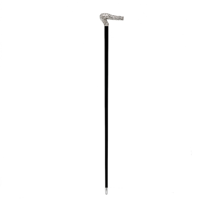 Elegant Pasotti dragon cane with sculptural brass handle, showcasing timeless craftsmanship and luxury design in a stylish walking stick.