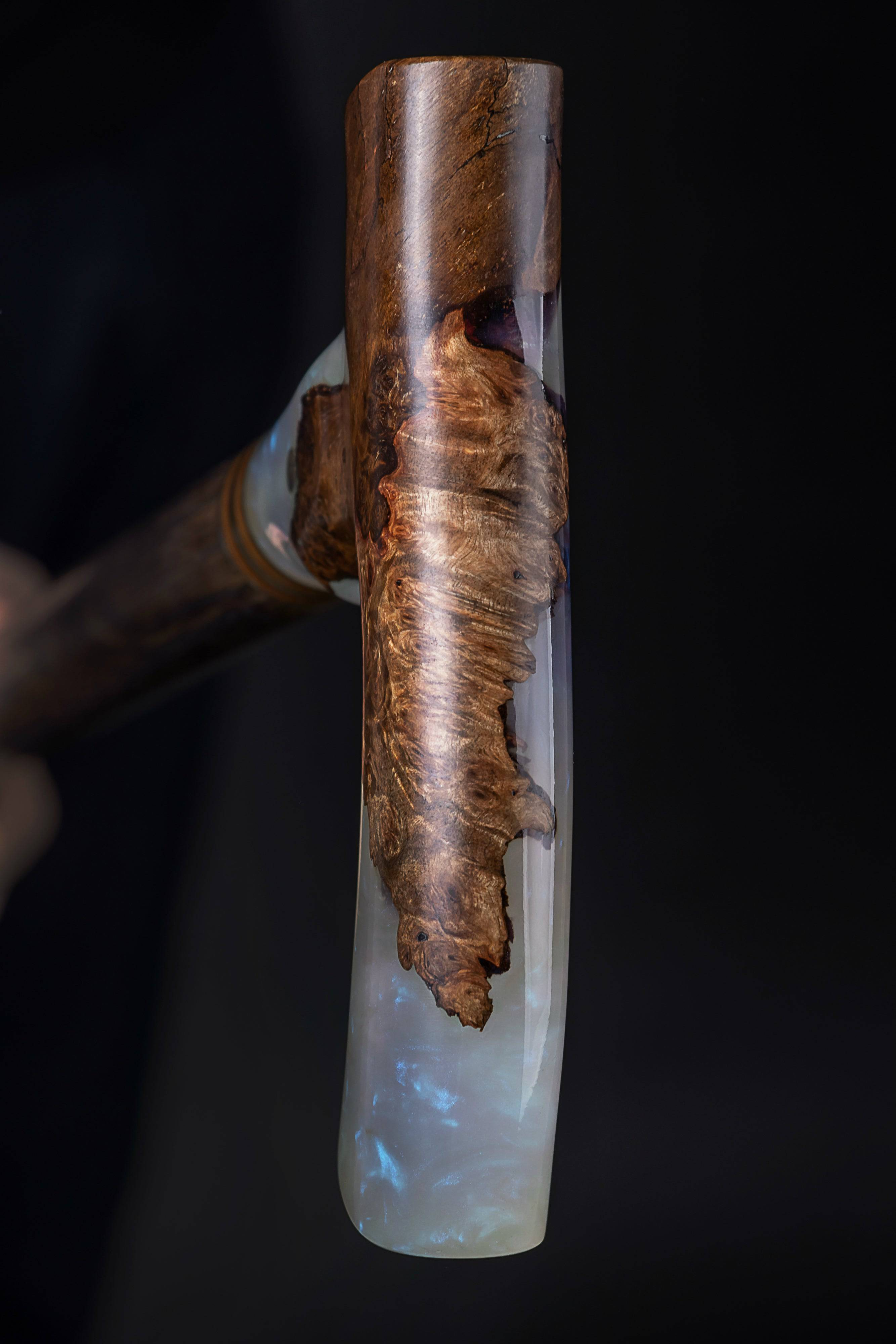 luxury wooden cane with artistic handle