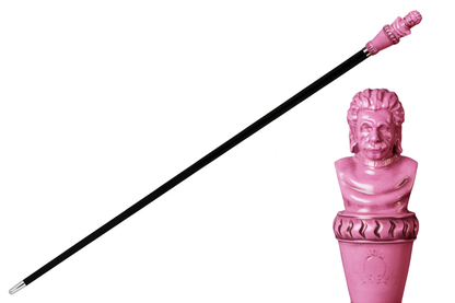 Postmodern Walking Cane – Handmade Ash Wood Sculptural Walking Stick with Ergonomic Grip