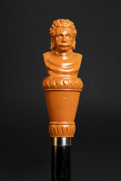 Postmodern Walking Cane – Handmade Ash Wood Sculptural Walking Stick with Ergonomic Grip