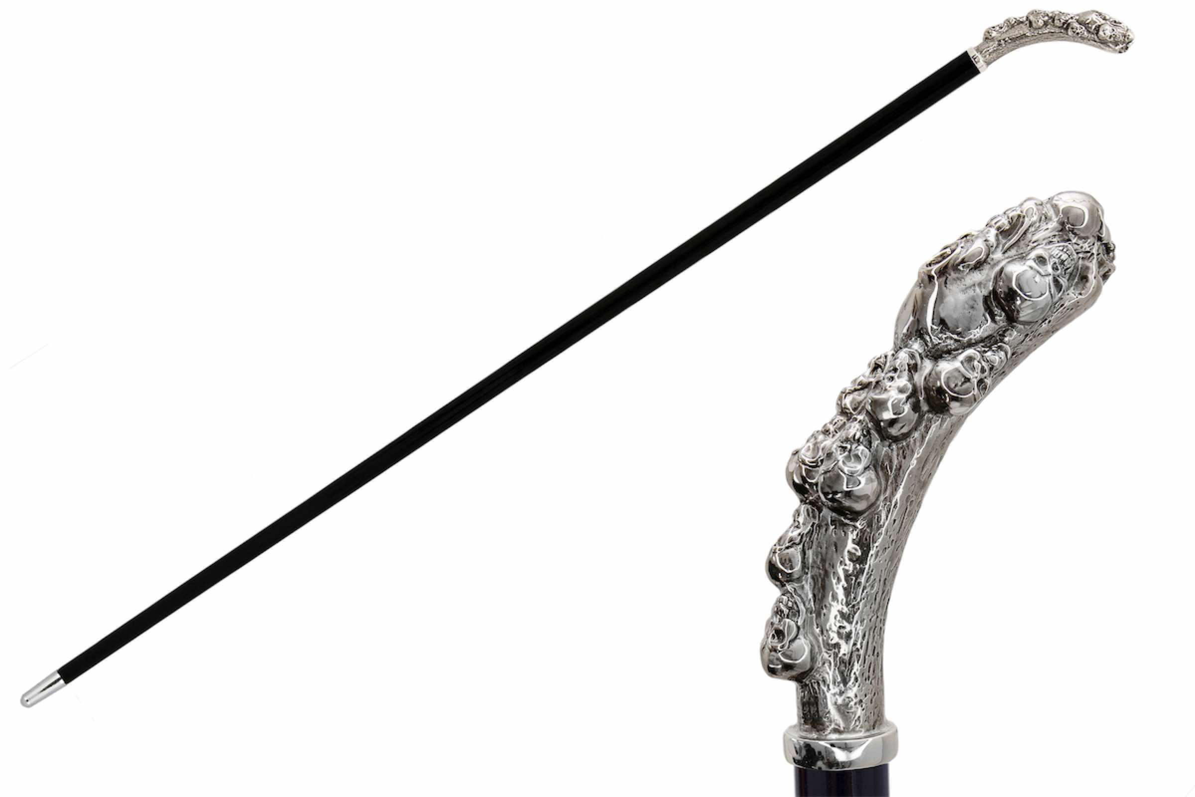 sculptural gothic walking cane for men