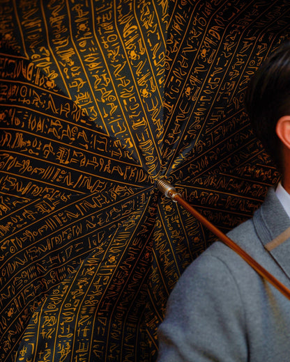 unique black and gold umbrella for men