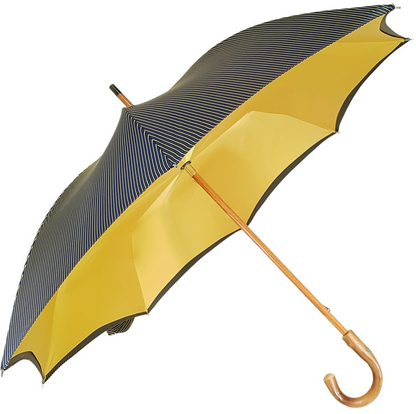 Double-Cloth Umbrella | Italian Handmade Multicolor Striped Rain Protection Gear
